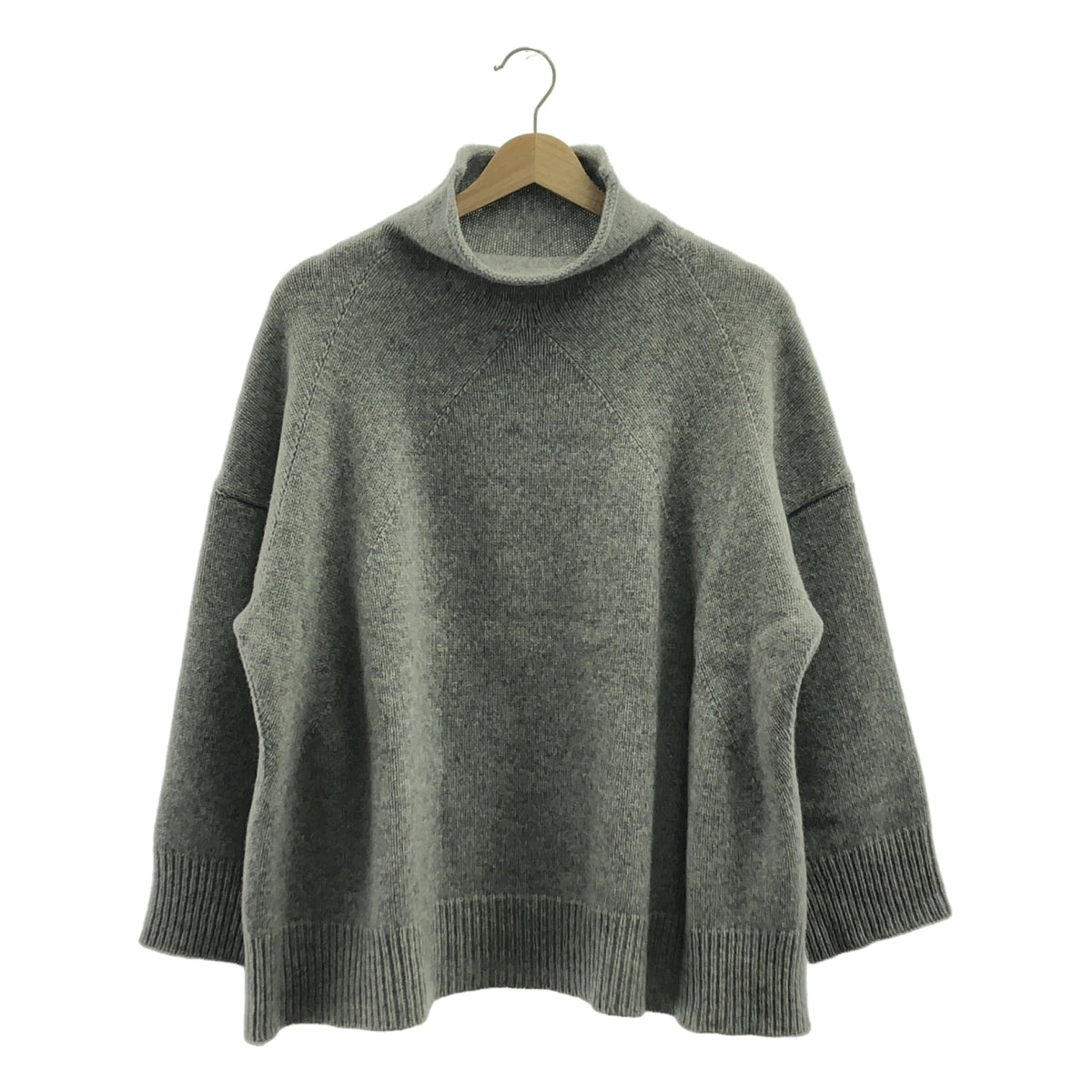 【美品】  SEA / シー | ウール カシミヤ ハイネック ニット セーター | F | グレー | レディース