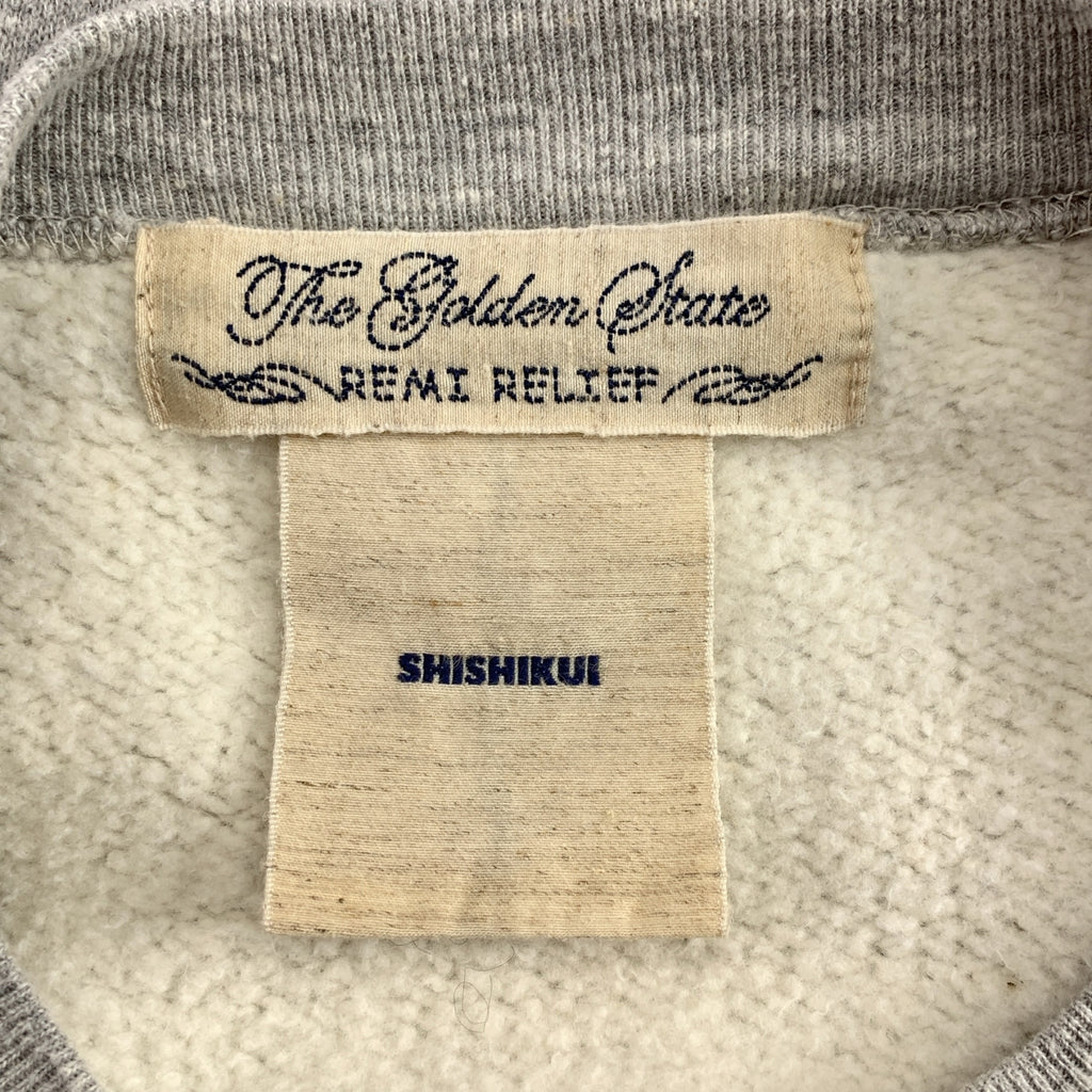 REMI RELIEF | × THE SHISHIKUI 拉絨圓領超大圓領運動衫 | XS |