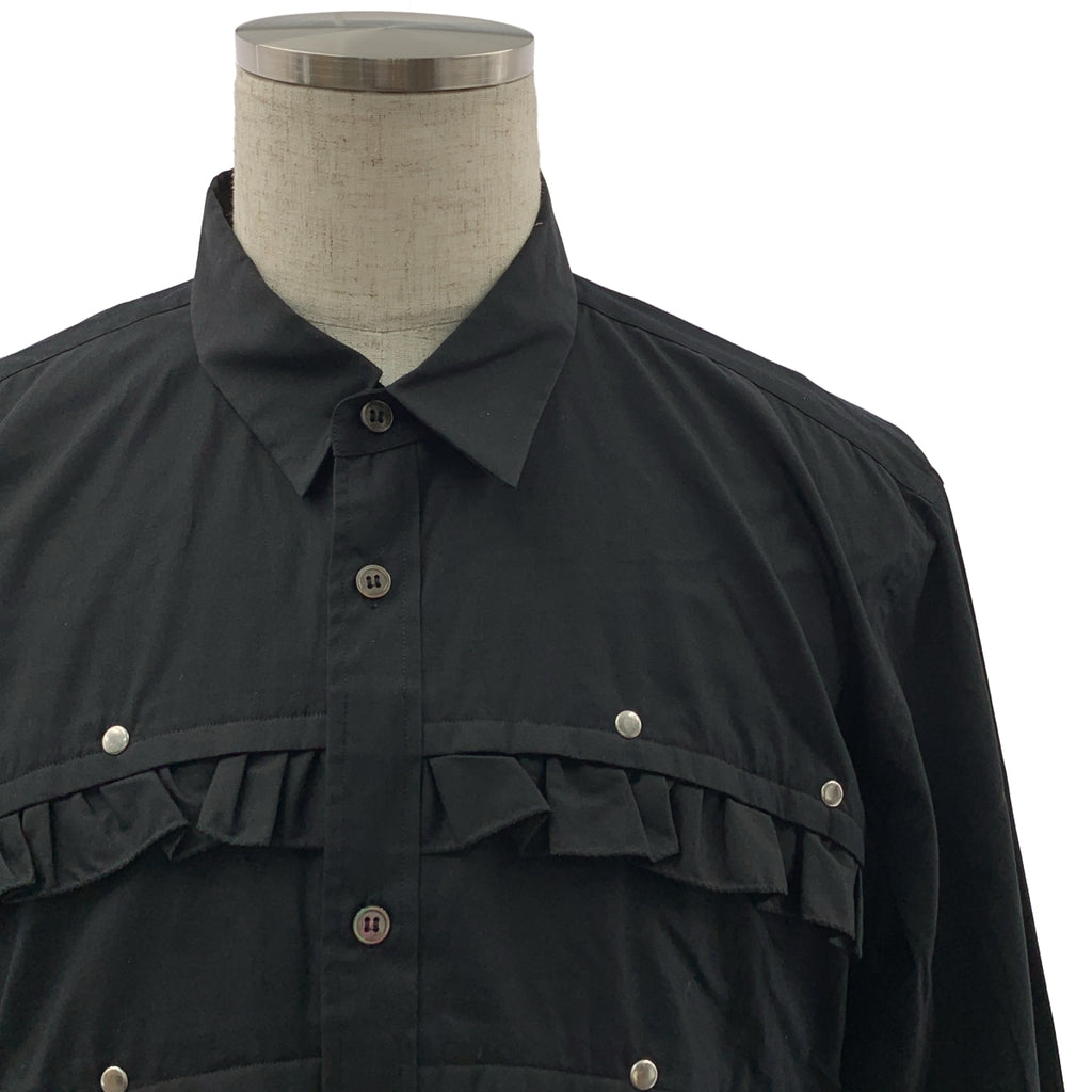 COMME des GARCONS HOMME PLUS / コムデギャルソンオムプリュス | 2016AW | カシメ打ち フリル装飾 甲冑 鎧 オーバーシャツ | L | メンズ