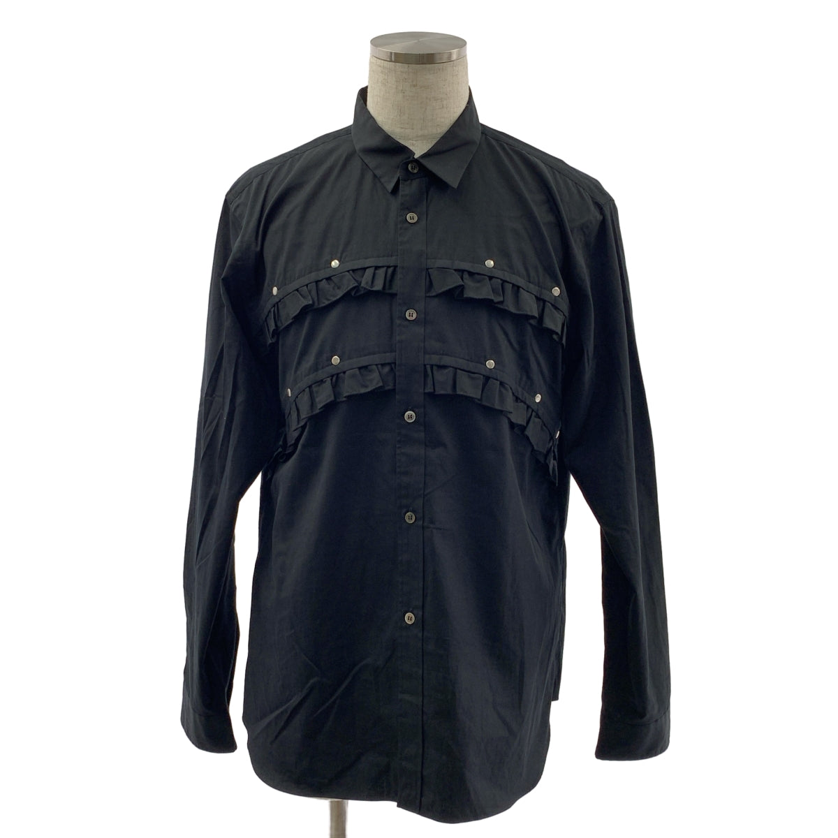 COMME des GARCONS HOMME PLUS / コムデギャルソンオムプリュス | 2016AW | カシメ打ち フリル装飾 甲冑 鎧 オーバーシャツ | L | メンズ