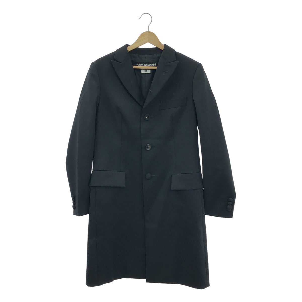 【美品】  JUNYA WATANABE COMME des GARCONS / ジュンヤワタナベ | 2014AW | ウール チェスターコート | M | ブラック | レディース