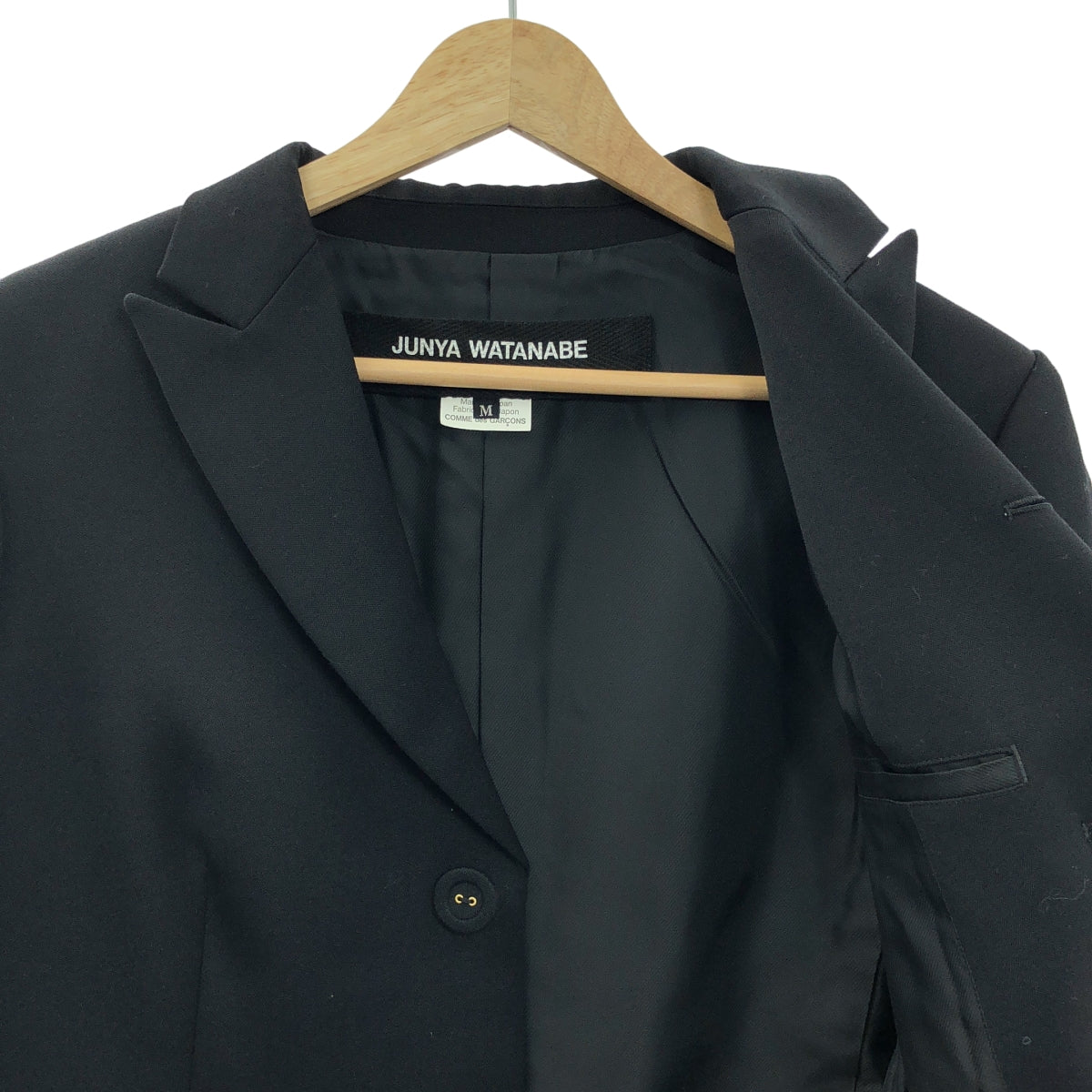 【美品】  JUNYA WATANABE COMME des GARCONS / ジュンヤワタナベ | 2014AW | ウール チェスターコート | M | ブラック | レディース
