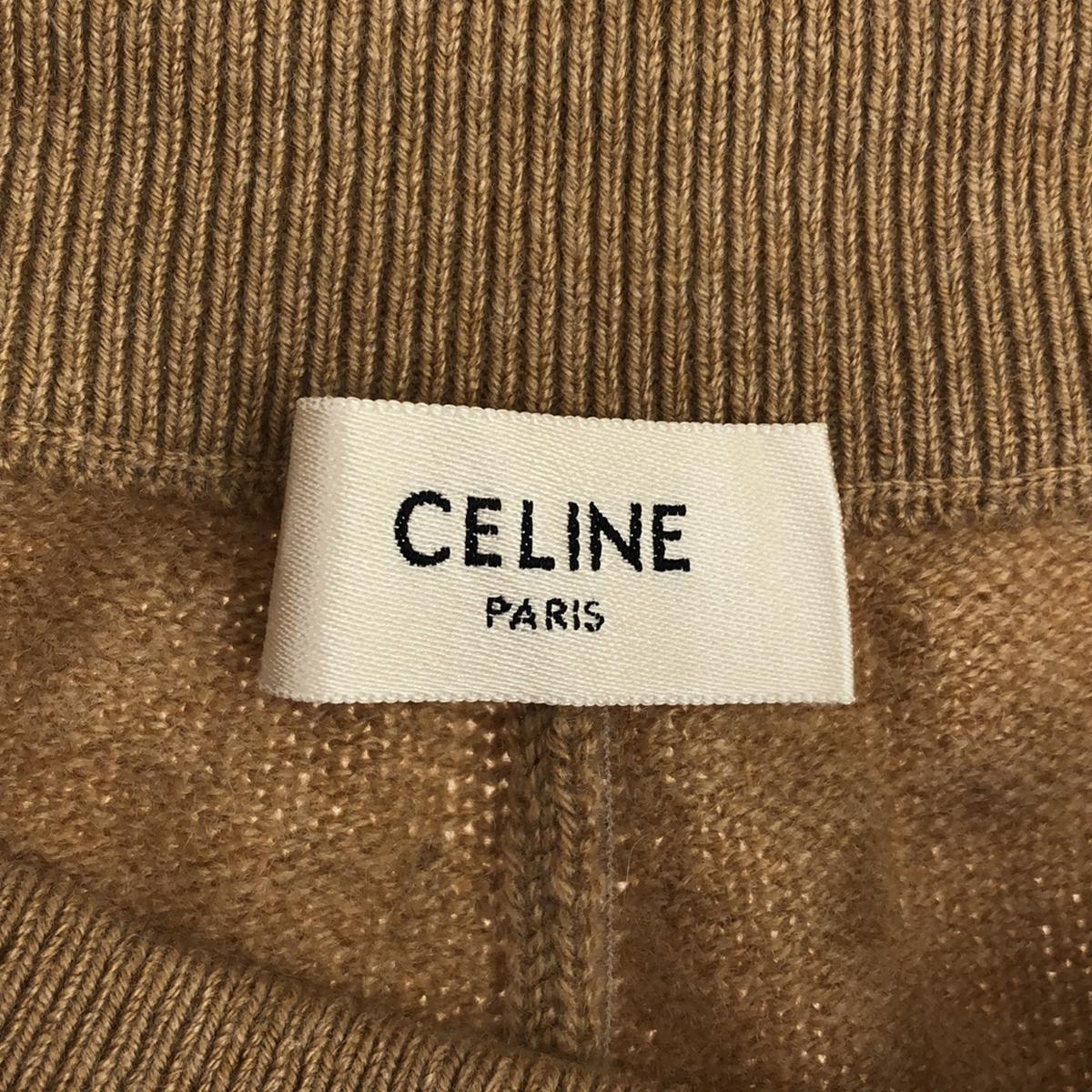 CELINE | by Hedi Slimane Cashmere Knit Wide Culottes | M | Beige | Women's