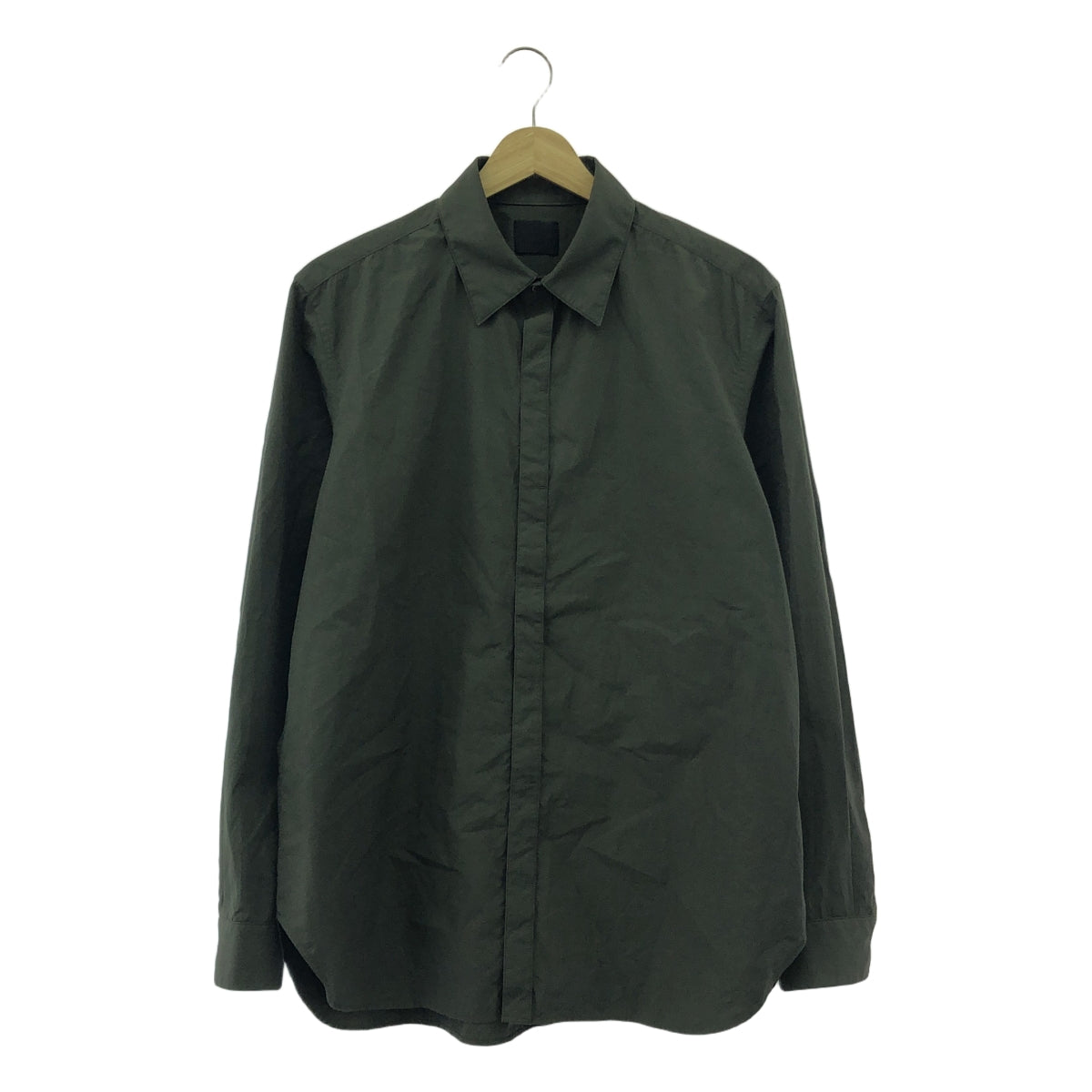 山內 | 2020秋冬 |棉質常規領襯衫 | 4 |綠色 |男士