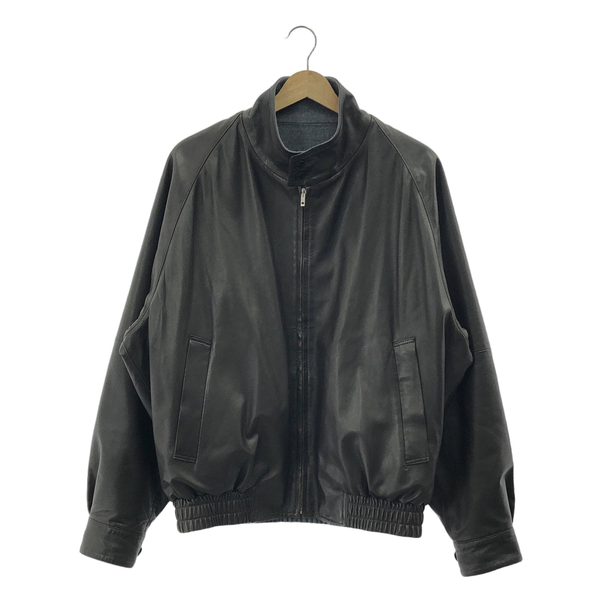 【美品】  MAATEE&SONS / マーティー&サンズ | 2023AW | MAC GLOVE LEATHER SHORT JK グローブレザー ショートジャケット リバーシブル | 2 | ダークブラウン / グレー | メンズ