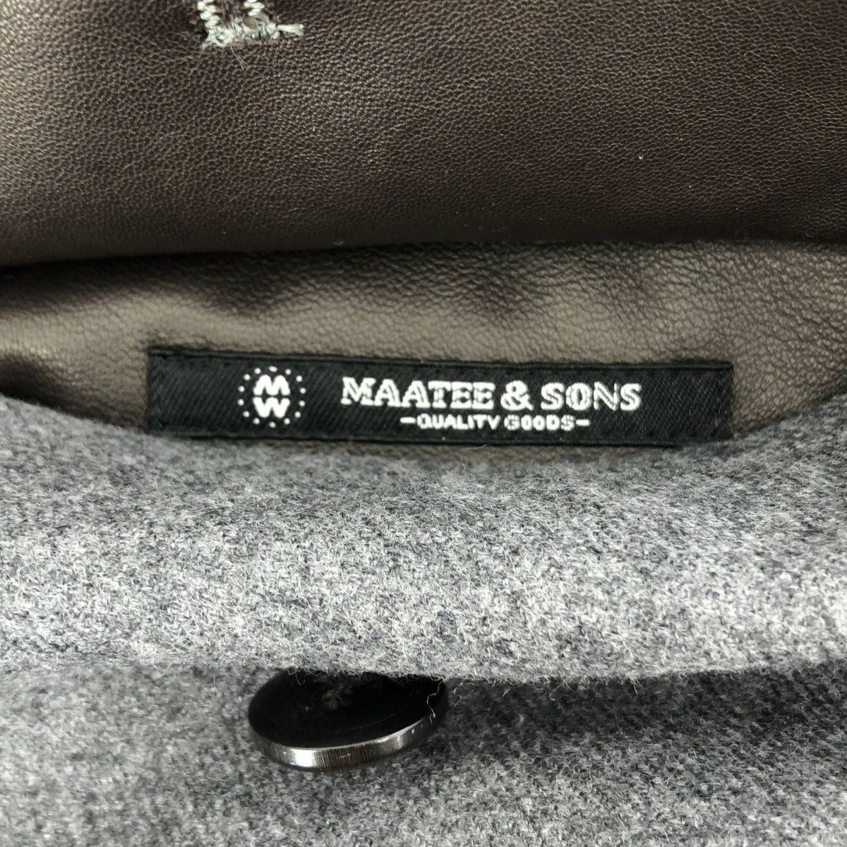 【美品】  MAATEE&SONS / マーティー&サンズ | 2023AW | MAC GLOVE LEATHER SHORT JK グローブレザー ショートジャケット リバーシブル | 2 | ダークブラウン / グレー | メンズ