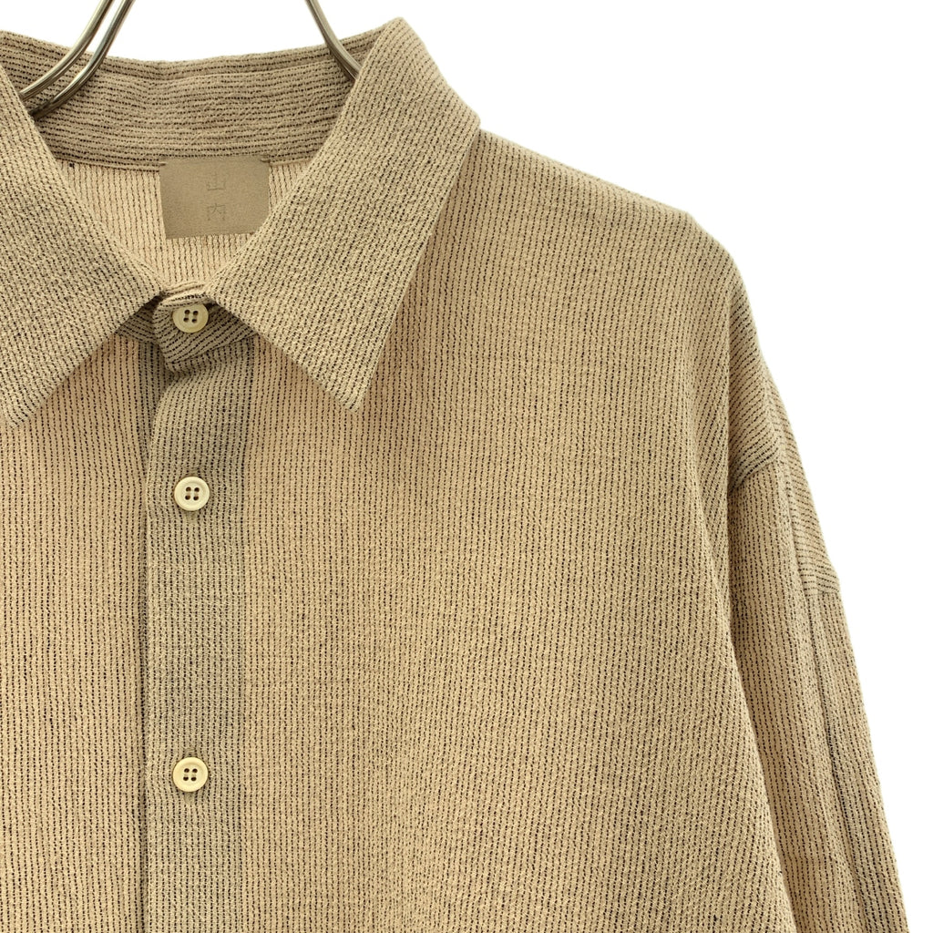 山內 | 2023春夏 | 棉質薄紗條紋襯衫 | 4碼 |