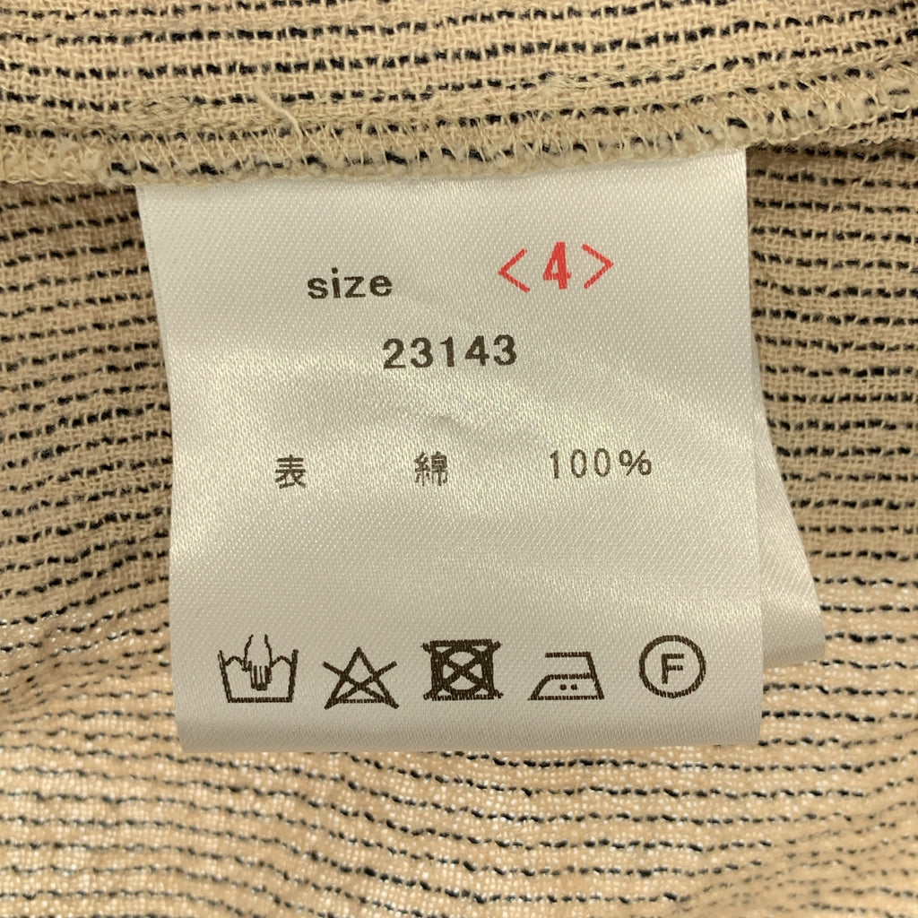 山內 | 2023春夏 | 棉質薄紗條紋襯衫 | 4碼 |