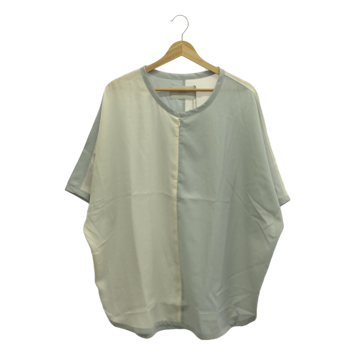[新] prasthana / Prasthana | Slick Shirt Discord 短袖襯衫 | M |灰色/藍色|男士