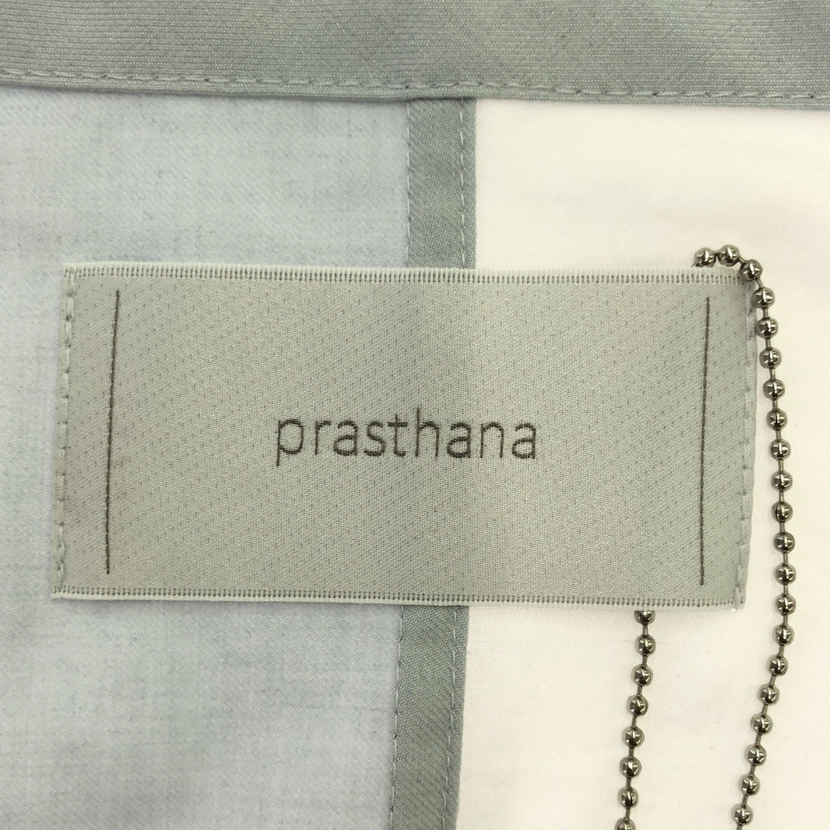 [新] prasthana / Prasthana | Slick Shirt Discord 短袖襯衫 | M |灰色/藍色|男士