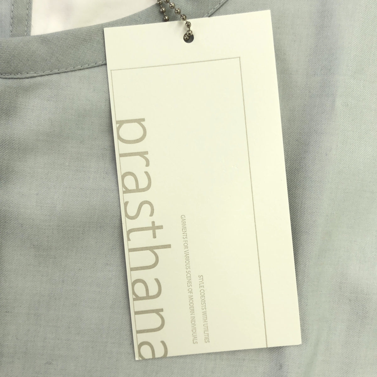 【신품】 prasthana / 프라스타나 | slick shirt discord 반팔 셔츠 | M | 그레이 / 블루 계 | 남성