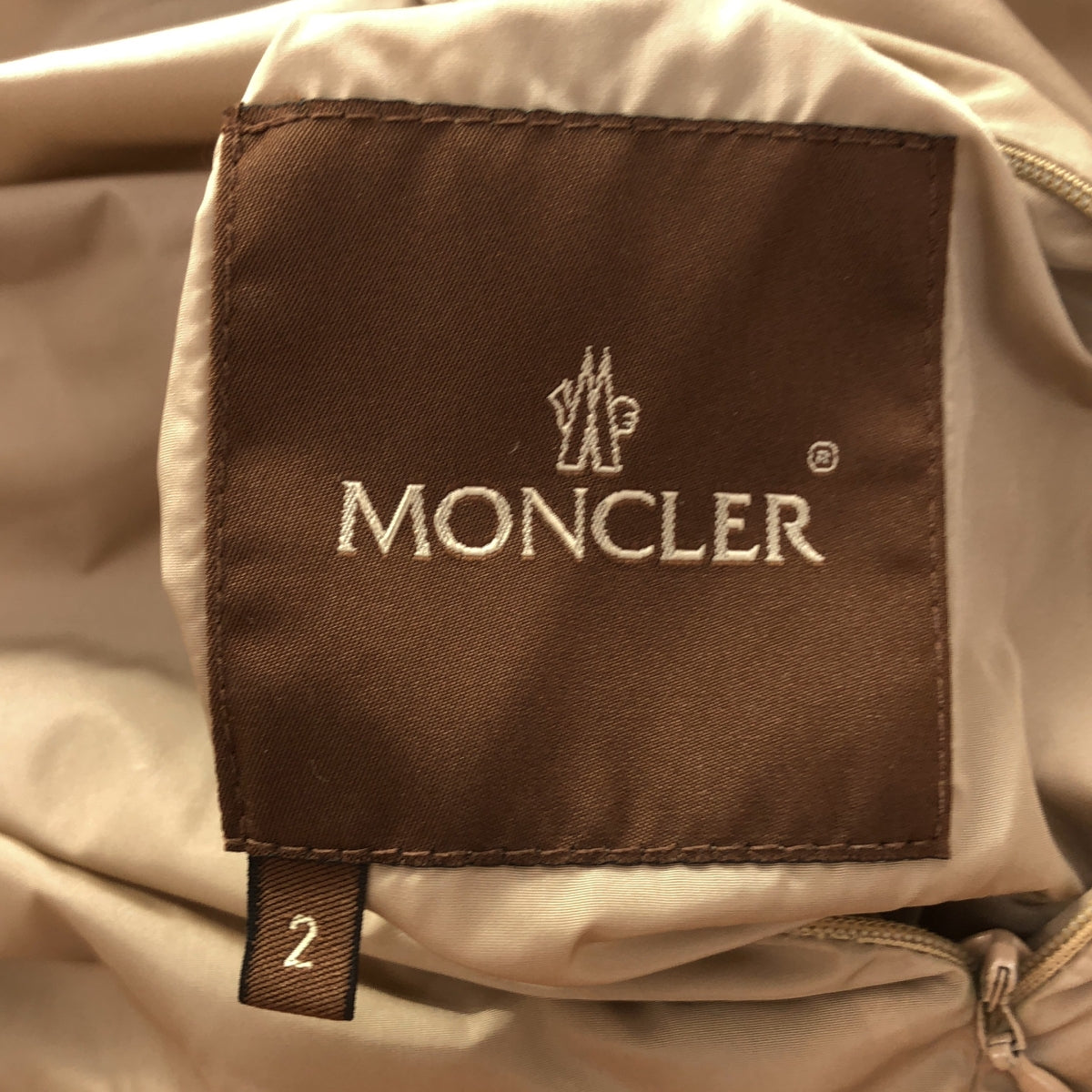 MONCLER | Brown Tag Reversible Down Coat | 2 | Beige | Women's