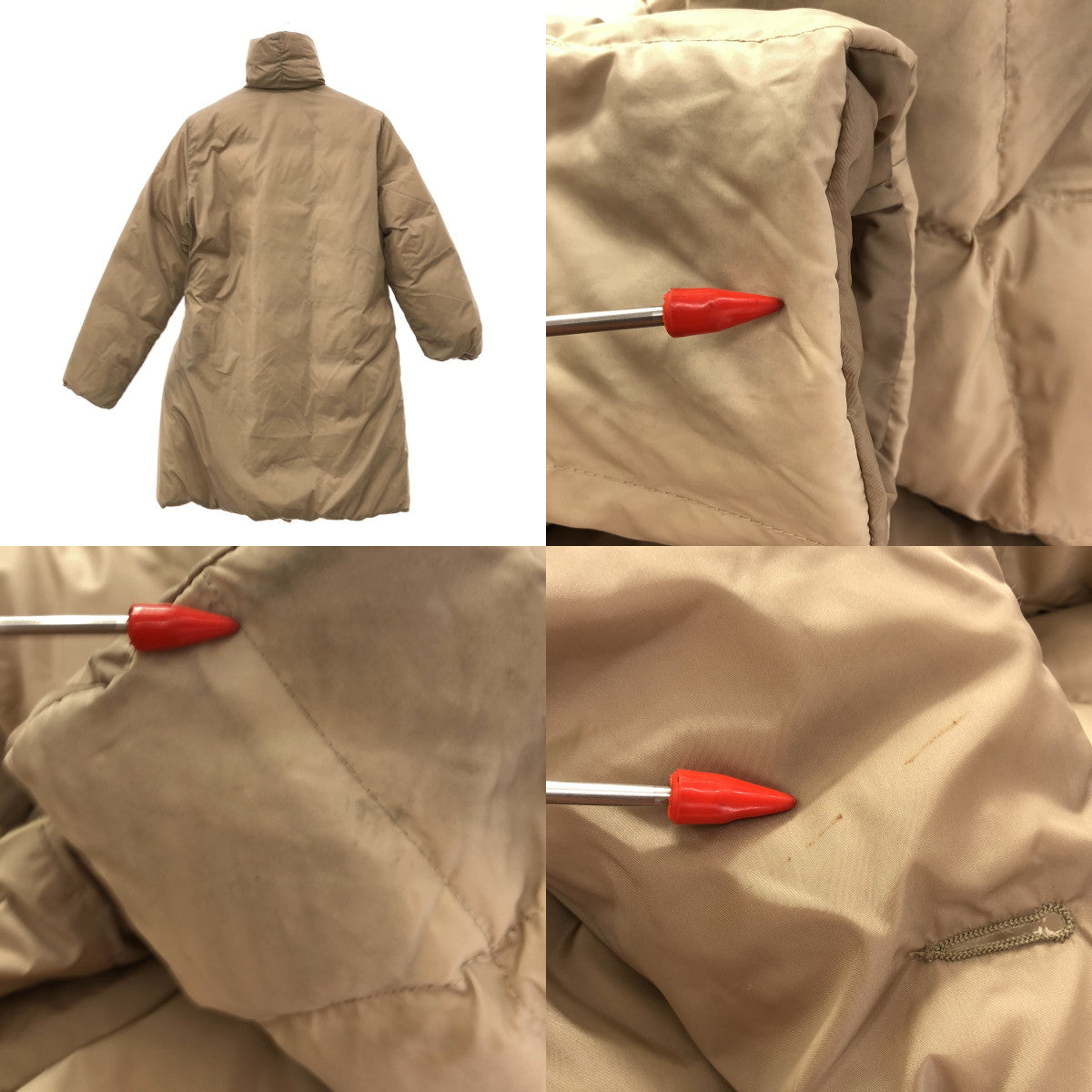 MONCLER | Brown Tag Reversible Down Coat | 2 | Beige | Women's