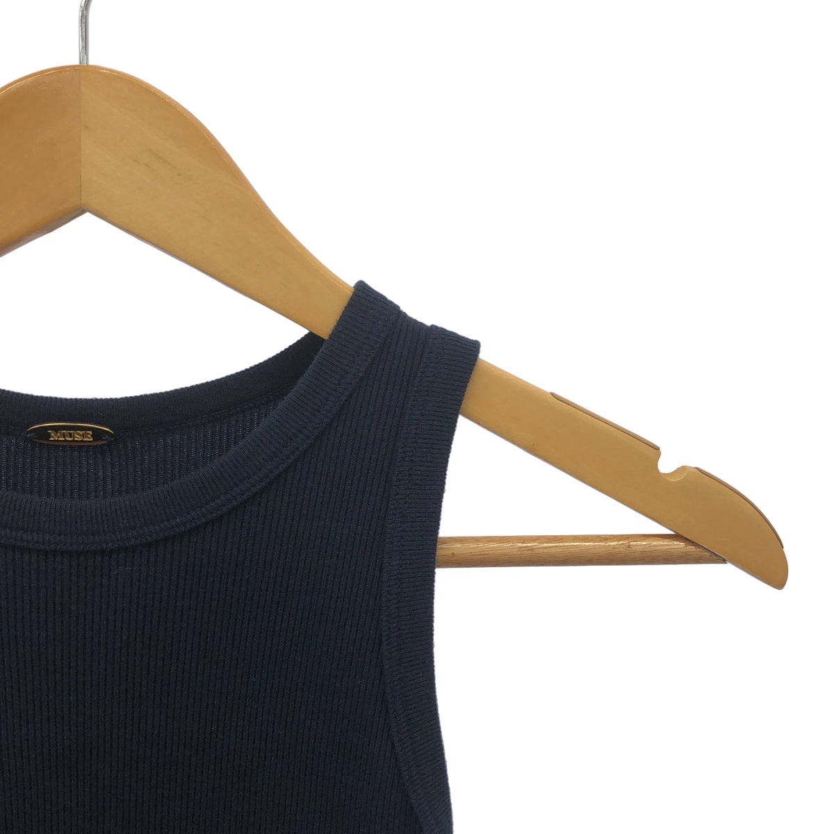 [狀況極佳] MUSE de Deuxieme Classe | 2024 春夏 | 寬鬆羅紋背心 | 海軍藍 | 女款