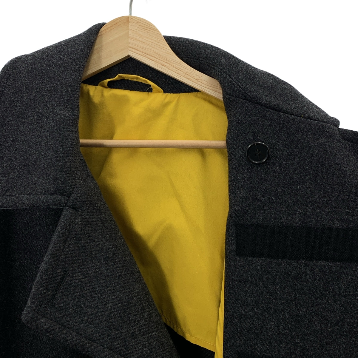 【新品】STELLA McCARTNEY | 羊毛呢魔鬼氈雙排扣長款大衣 | 46碼 | 灰色 | 男士