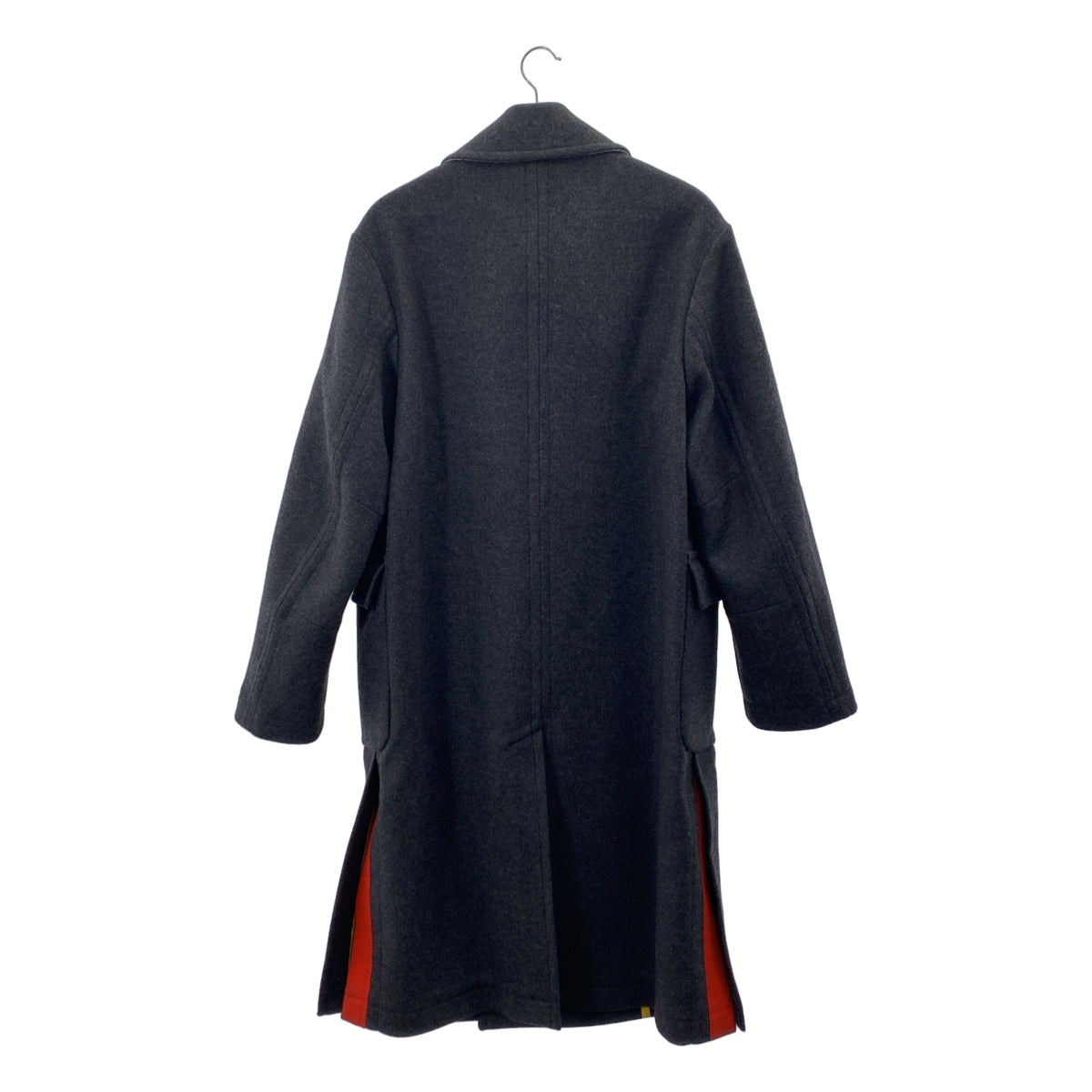 【新品】STELLA McCARTNEY | 羊毛呢魔鬼氈雙排扣長款大衣 | 46碼 | 灰色 | 男士