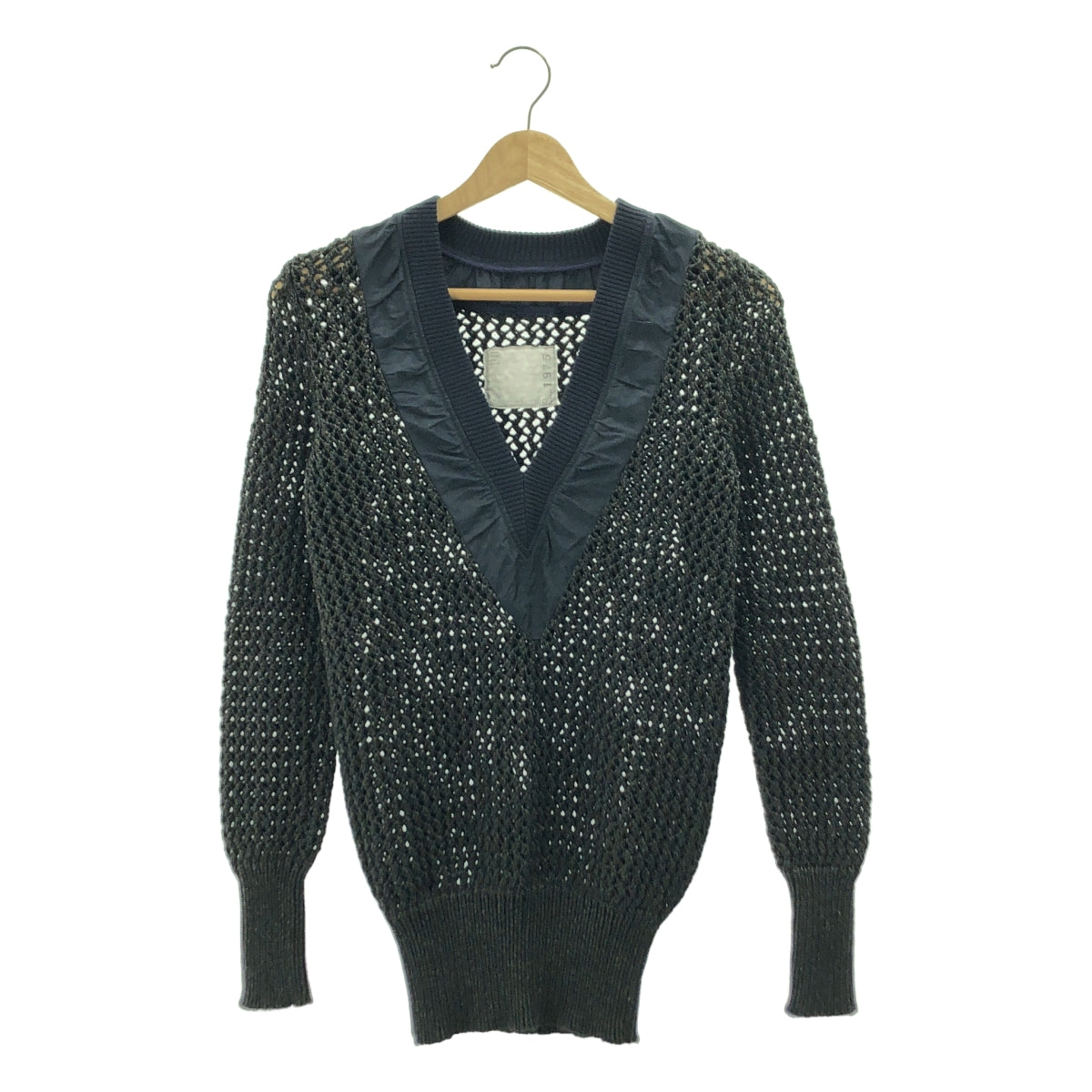 sacai / サカイ | 異素材切替 Vネックニット |
