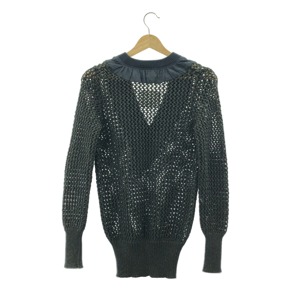 sacai / サカイ | 異素材切替 Vネックニット |