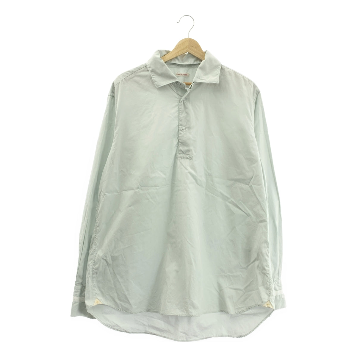 NICENESS / ナイスネス | GLASCOCK ブロード デタッチャブルカラー ラガーシャツ | L | ライトグレー | メンズ