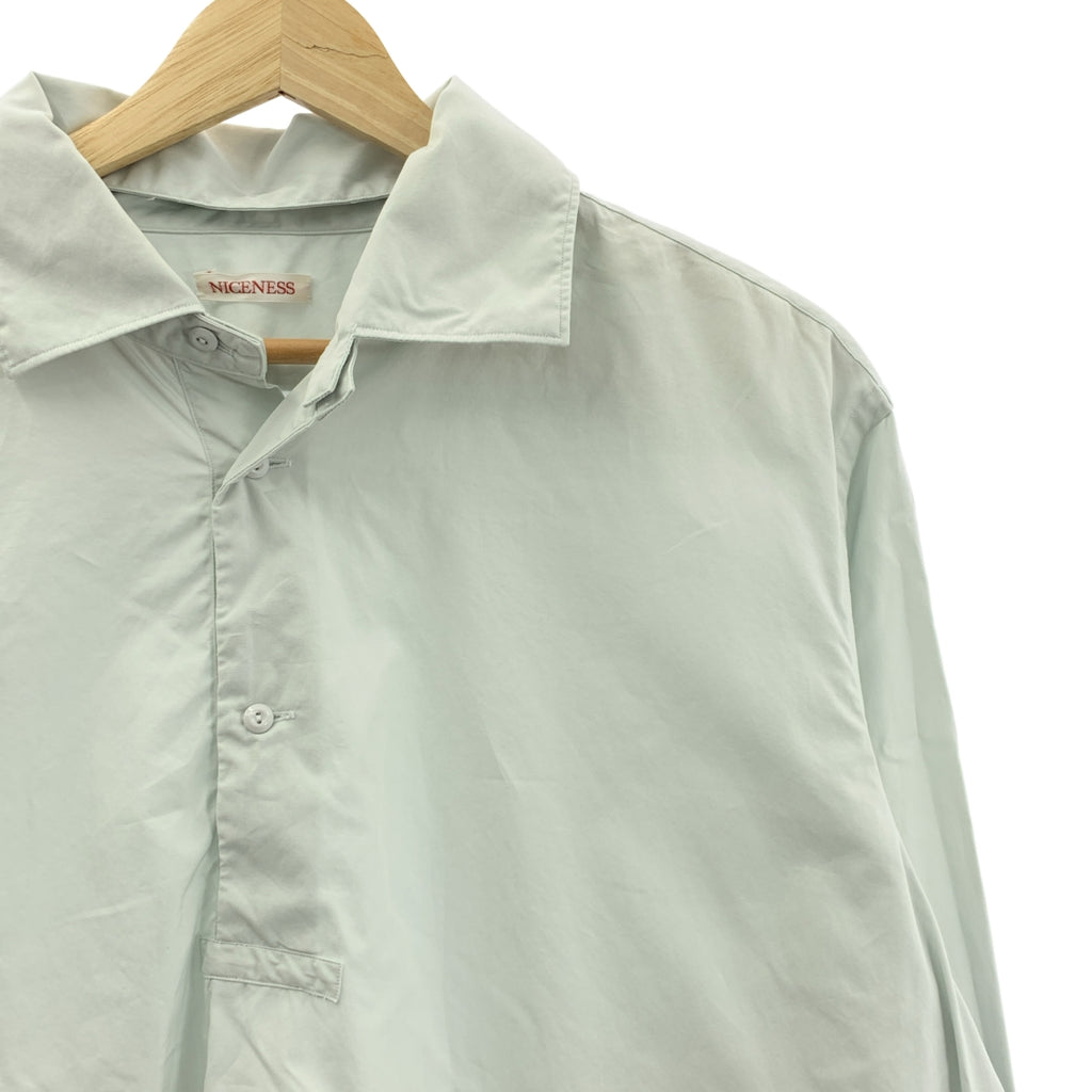NICENESS / ナイスネス | GLASCOCK ブロード デタッチャブルカラー ラガーシャツ | L | ライトグレー | メンズ