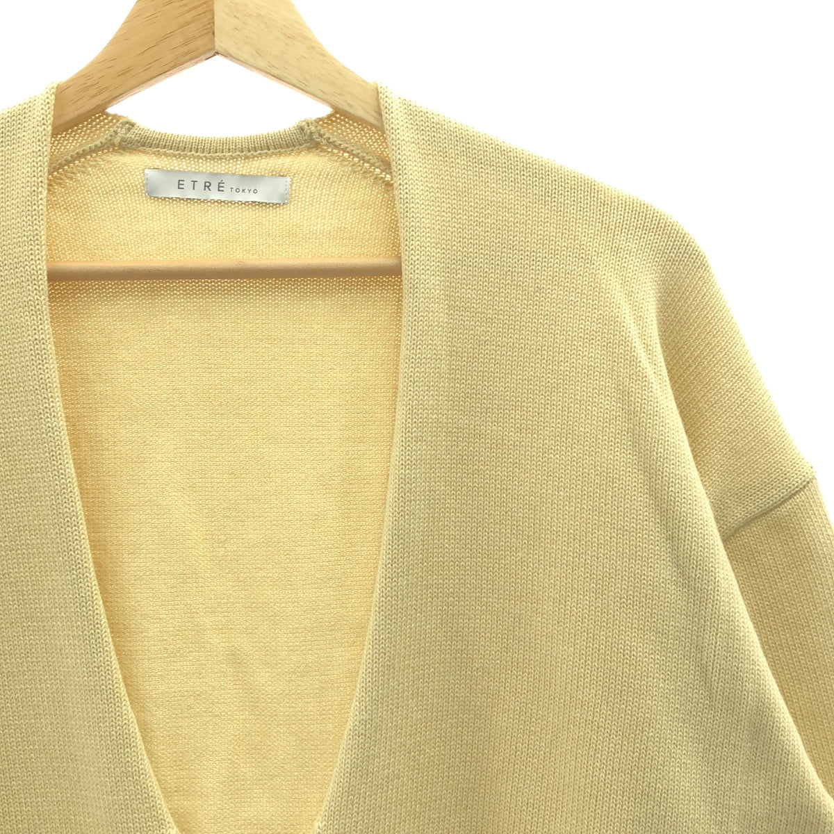 【新品】  ETRE TOKYO / エトレトウキョウ | Vネック ルージー ニット トップス | F | イエロー | レディース