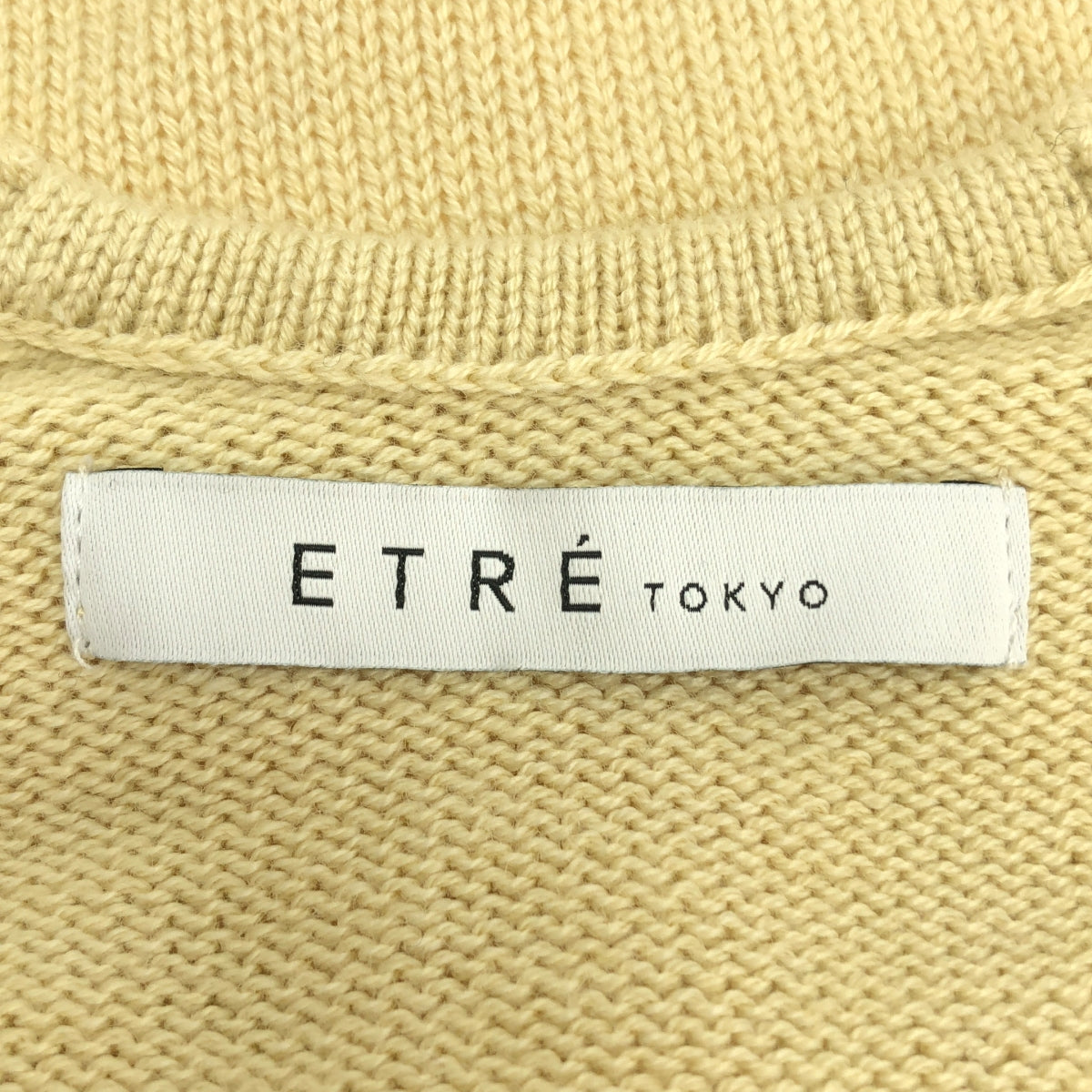 【新品】  ETRE TOKYO / エトレトウキョウ | Vネック ルージー ニット トップス | F | イエロー | レディース