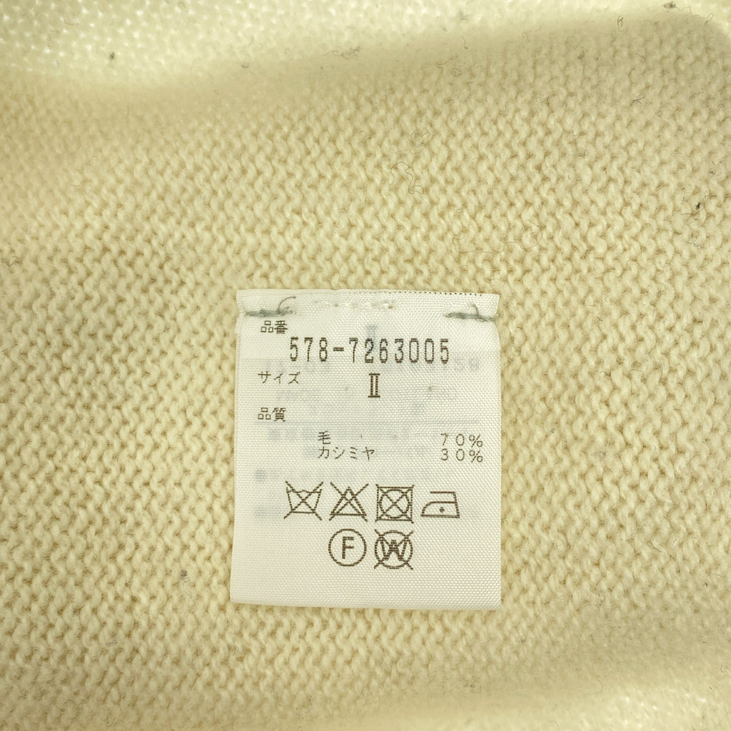 MARGARET HOWELL / マーガレットハウエル | フェアアイル柄 ウール カシミヤ クルーネック ニット | 2 | レディース