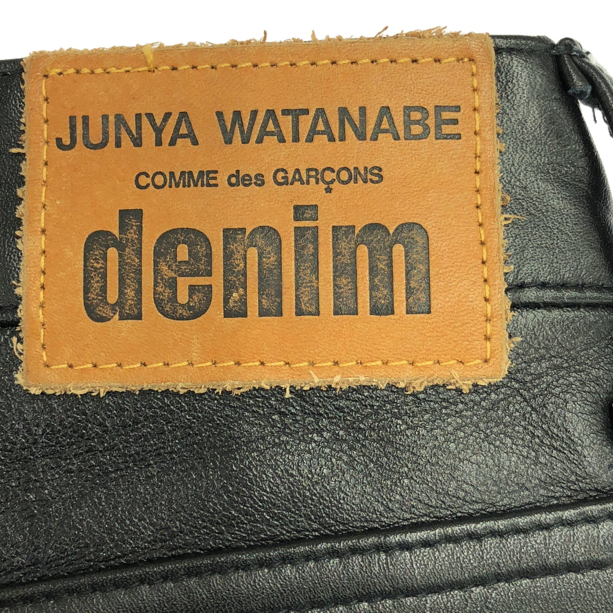 JUNYA WATANABE COMME des GARCONS / Junya Watanabe | 2015AW | Patchwork leather denim pants | XS | Indigo/Black | Women's