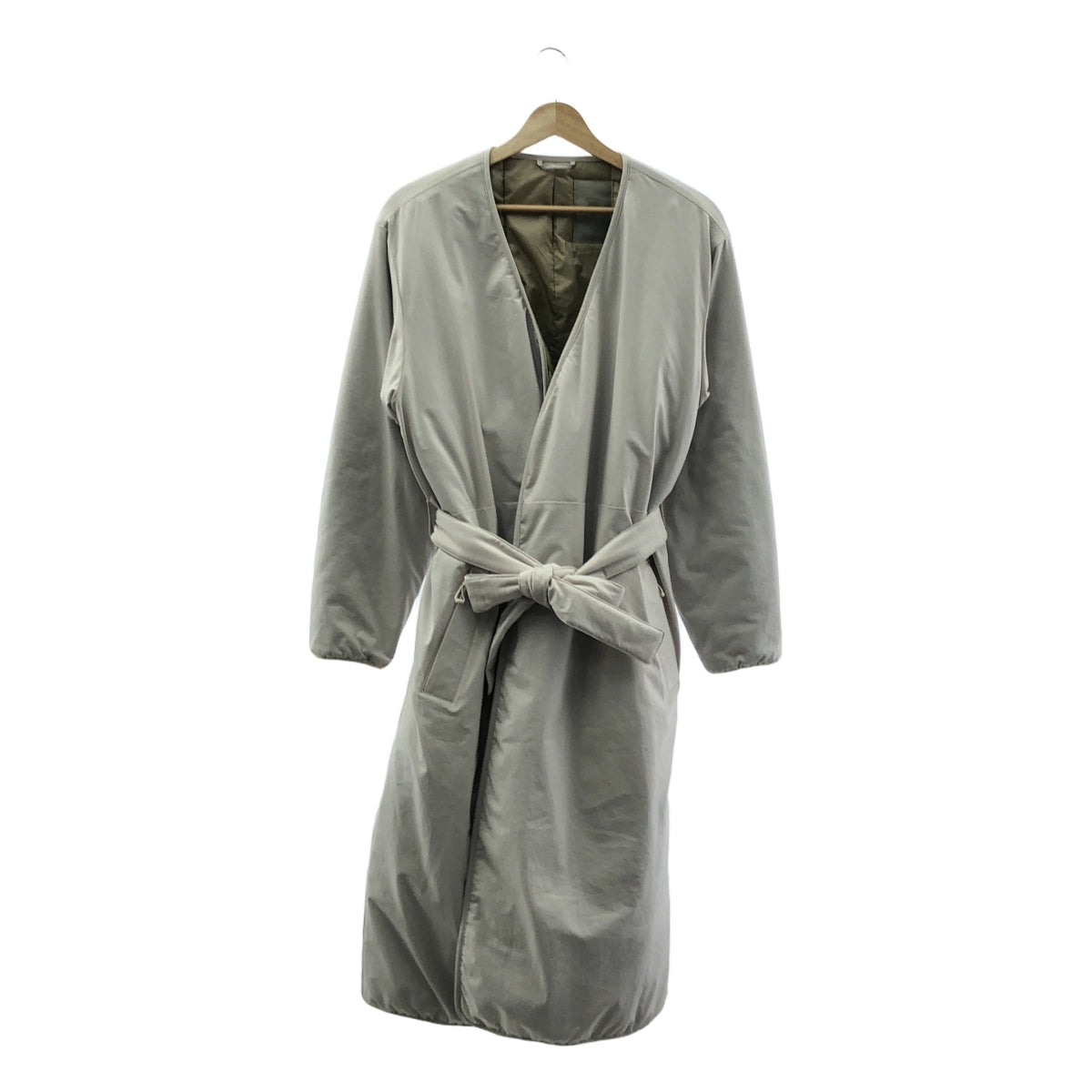 DESCENTE / デサント | 中綿 ベルテッド ライトパフコート | F | オフホワイト | メンズ