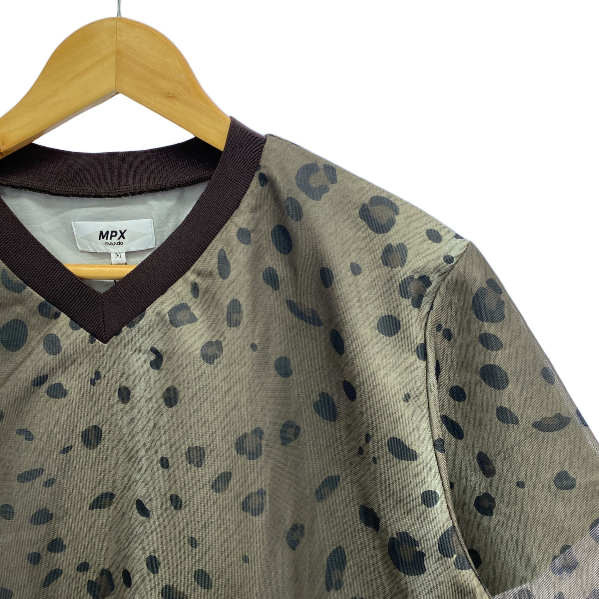 【新品】  MPX mando / エムピーエックス マンド | レオパード メッシュ Tシャツ | M | ブラウン | メンズ