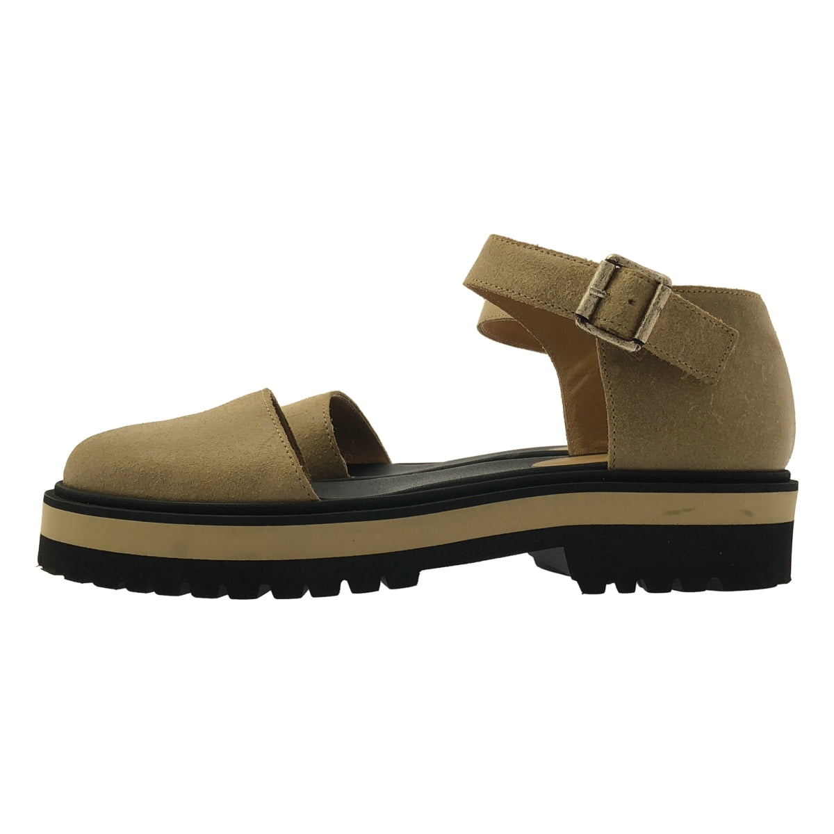 MM6 Maison Martin Margiela / 엠엠 식스 메종 마르탄 마르젤라 | 가죽 라운드 투 스트랩 샌들 | 37 |