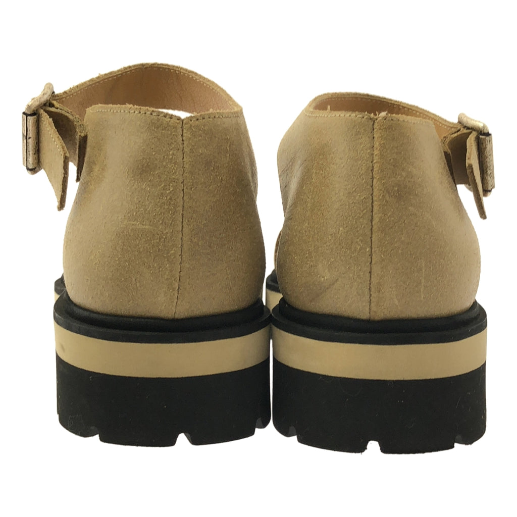 MM6 Maison Martin Margiela / 엠엠 식스 메종 마르탄 마르젤라 | 가죽 라운드 투 스트랩 샌들 | 37 |