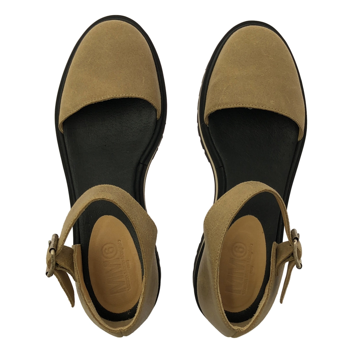 MM6 Maison Martin Margiela / 엠엠 식스 메종 마르탄 마르젤라 | 가죽 라운드 투 스트랩 샌들 | 37 |