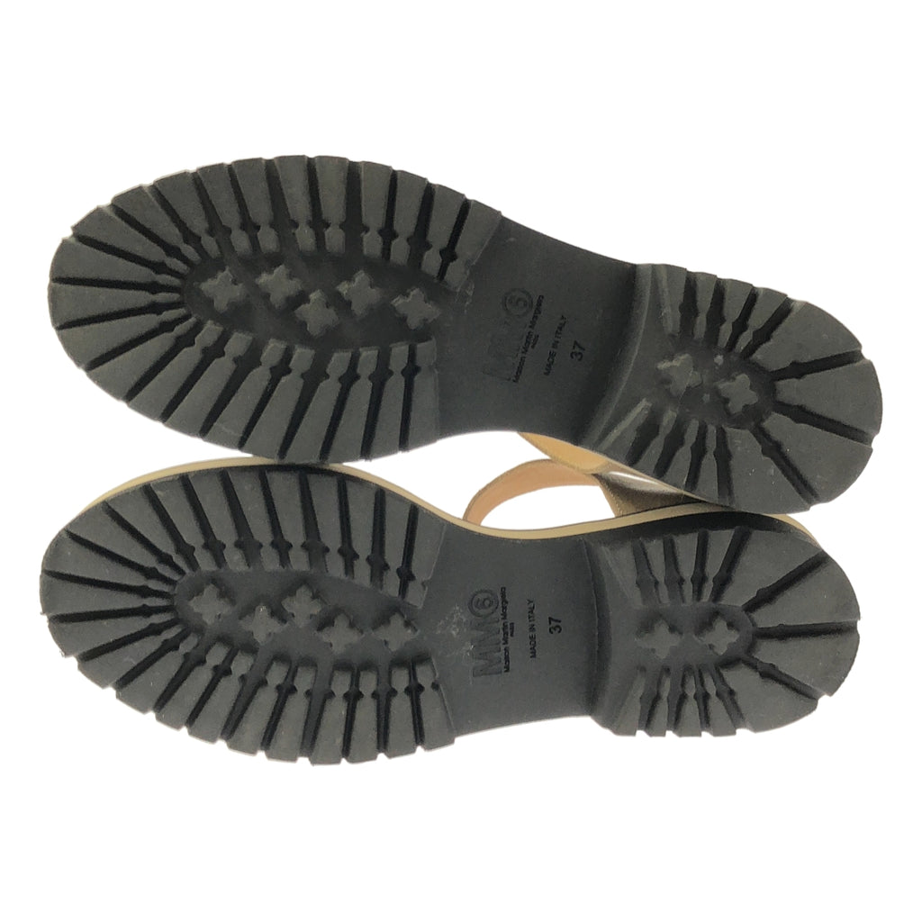 MM6 Maison Martin Margiela / 엠엠 식스 메종 마르탄 마르젤라 | 가죽 라운드 투 스트랩 샌들 | 37 |