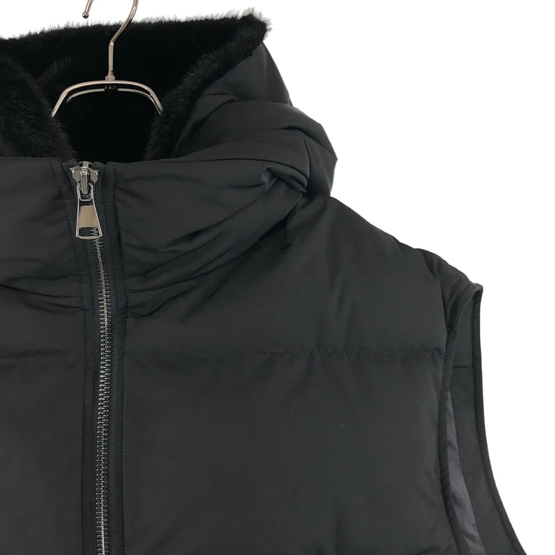 【新品】  Deuxieme Classe / ドゥーズィエムクラス | 2025AW | MY WHITE / VEST フェイクファーフード ダウンベスト | 36 | ブラック | レディース