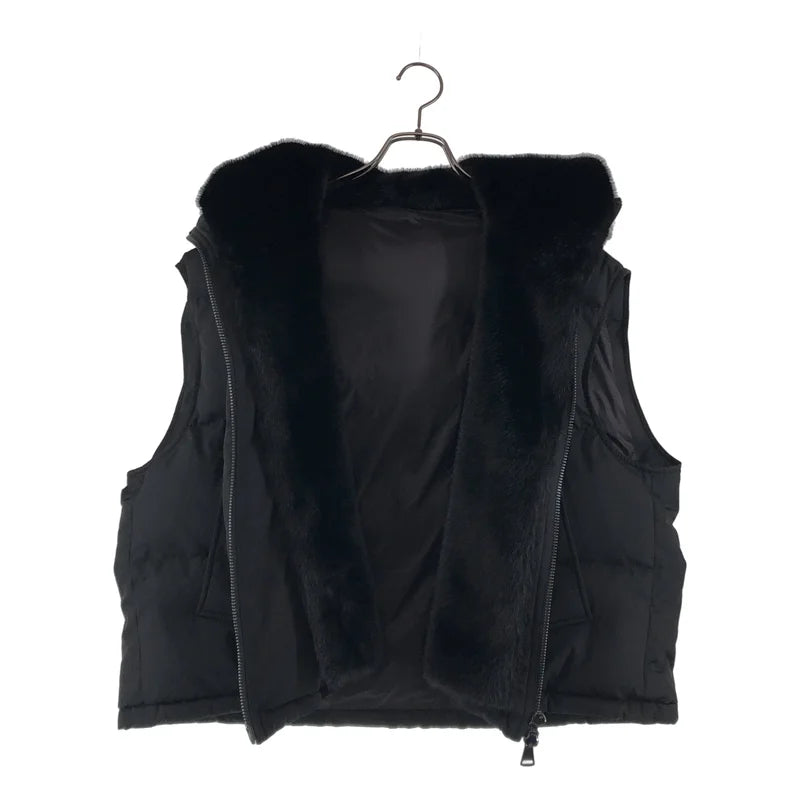 【新品】  Deuxieme Classe / ドゥーズィエムクラス | 2025AW | MY WHITE / VEST フェイクファーフード ダウンベスト | 36 | ブラック | レディース