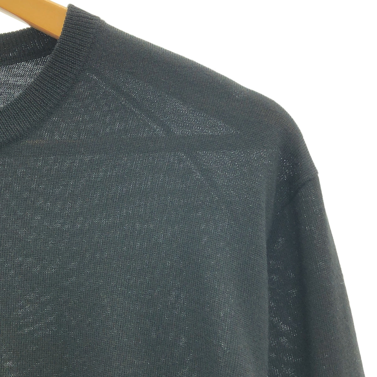 BALENCIAGA / バレンシアガ | ウール バックロゴ クルーネック ニット セーター | 40 | レディース
