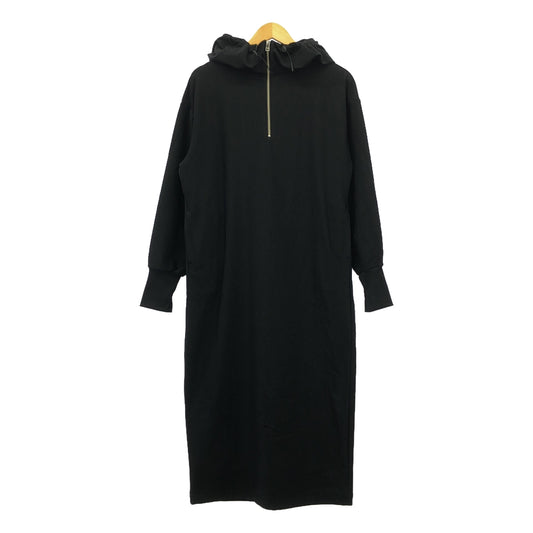 emmi atelier / emmi atelier | Fleece-lined hoodie zip dress | F | Black | Women's