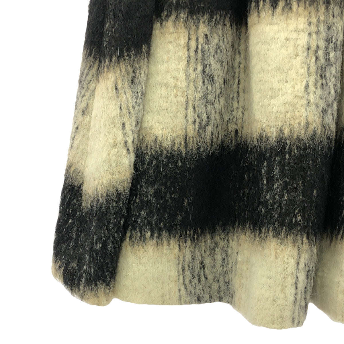 J&amp;M DAVIDSON / 제이앤엠 데이비슨 | 모헤어 알파카 혼합 플레어 스커트 | 6 | 블랙/베이지/화이트 | 여성