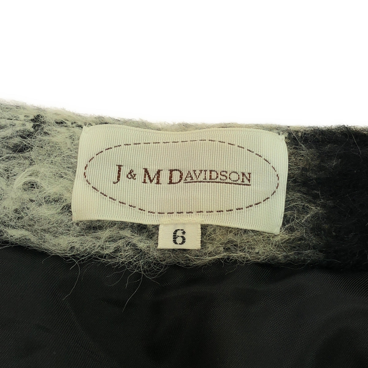 J&M DAVIDSON / ジェイアンドエムデヴィッドソン | モヘア アルパカ混 フレアスカート | 6 | ブラック/ベージュ/ホワイト | レディース