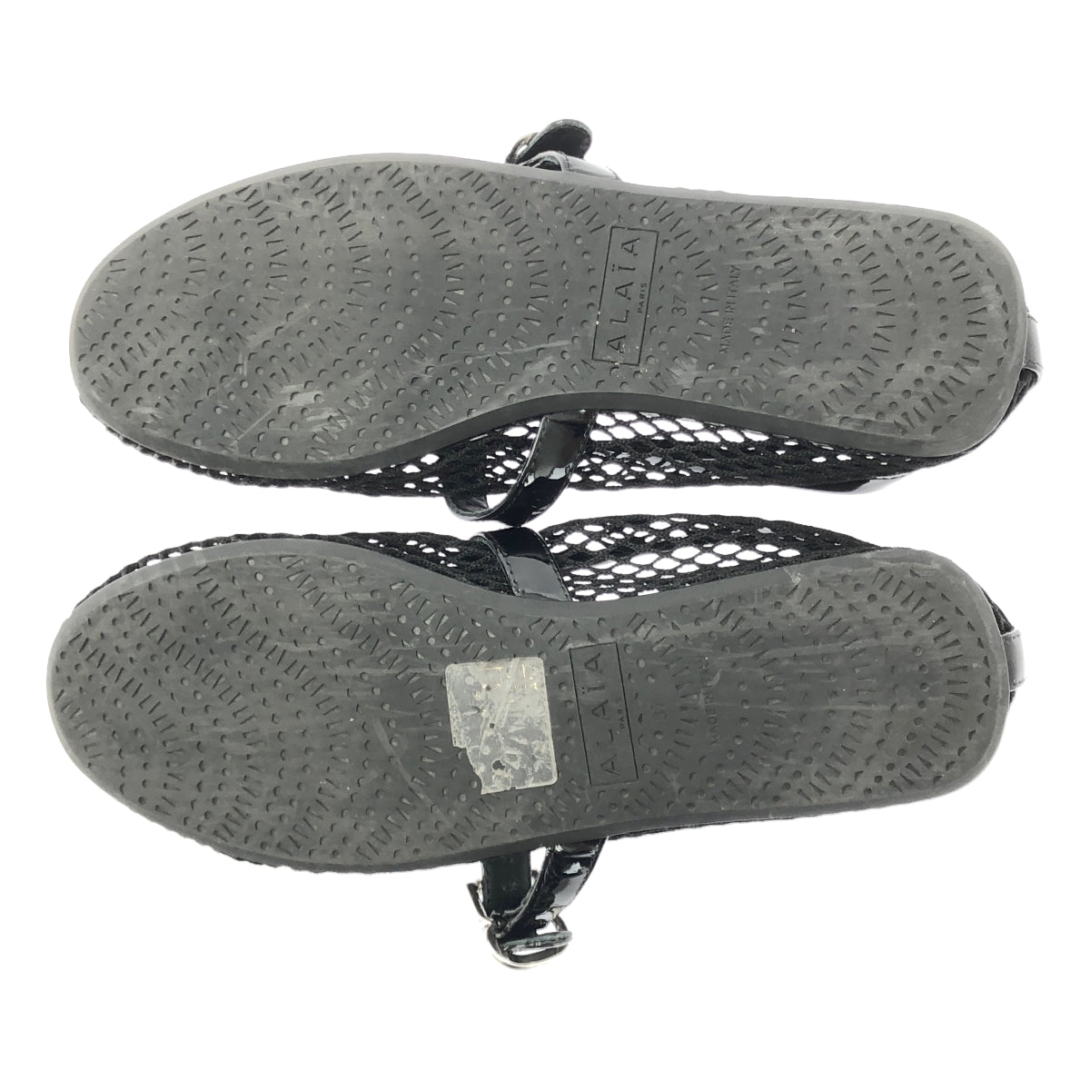 ALAIA 漁網芭蕾平底鞋 黑色（37 號）- 女款