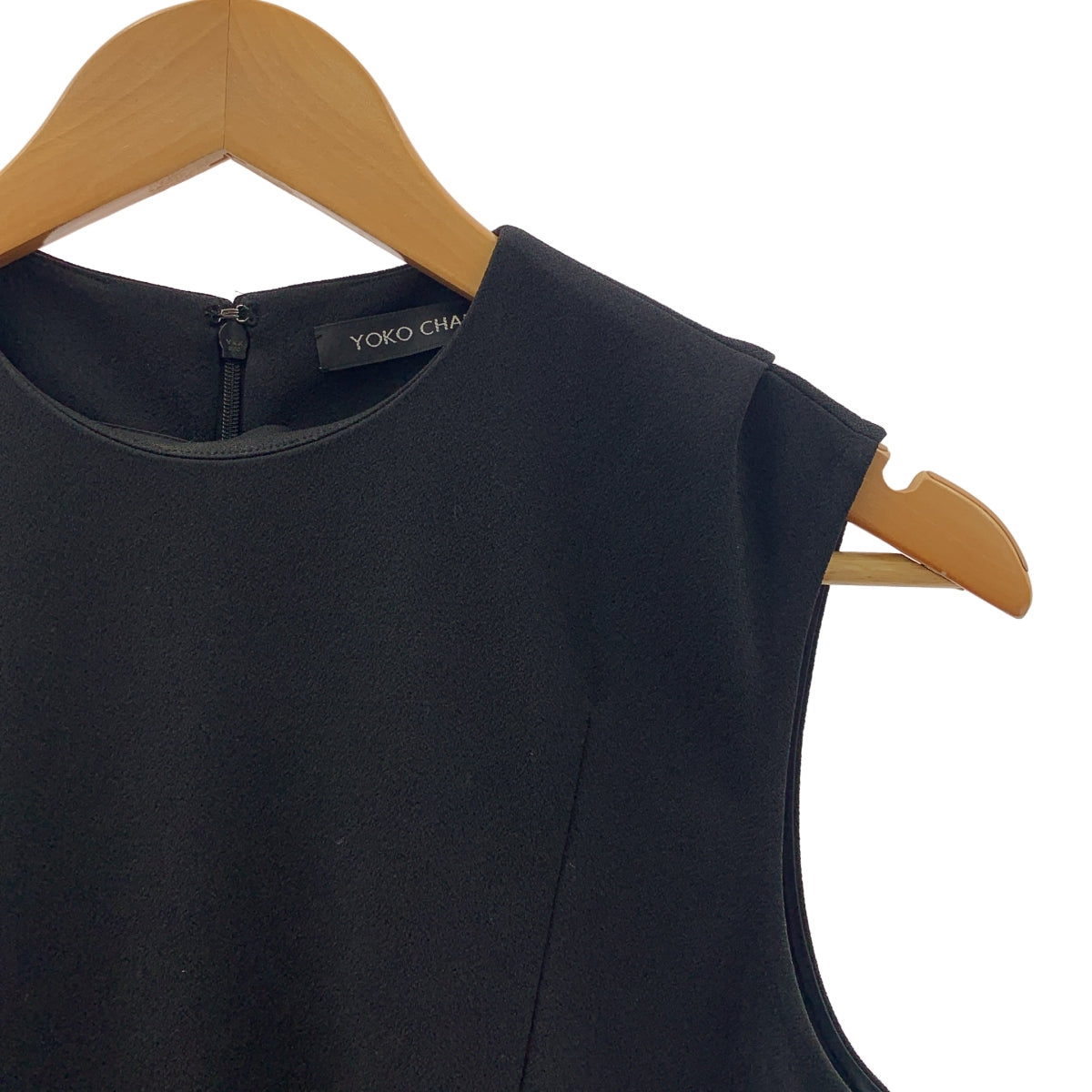 YOKO CHAN / ヨーコチャン | バックジップ ノースリーブ ドレス ワンピース | 38 |