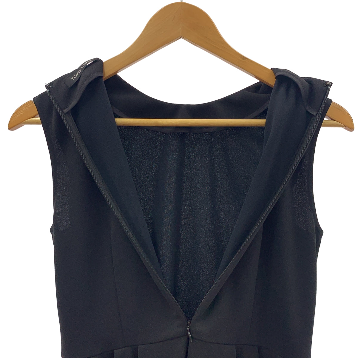 YOKO CHAN / ヨーコチャン | バックジップ ノースリーブ ドレス ワンピース | 38 |