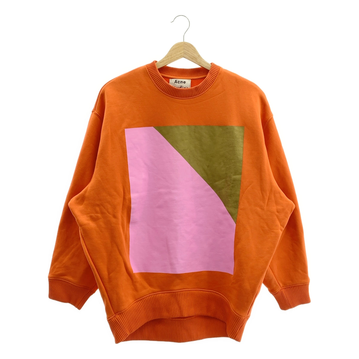 Acne Studios / アクネストゥディオズ | コットン ナイロン グラフィック スウェット | XXS | オレンジ | メンズ