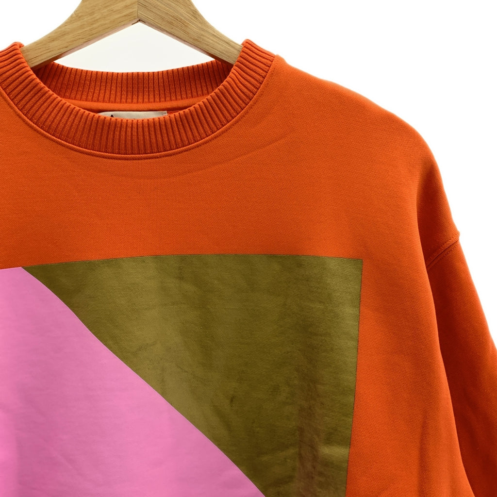 Acne Studios / アクネストゥディオズ | コットン ナイロン グラフィック スウェット | XXS | オレンジ | メンズ