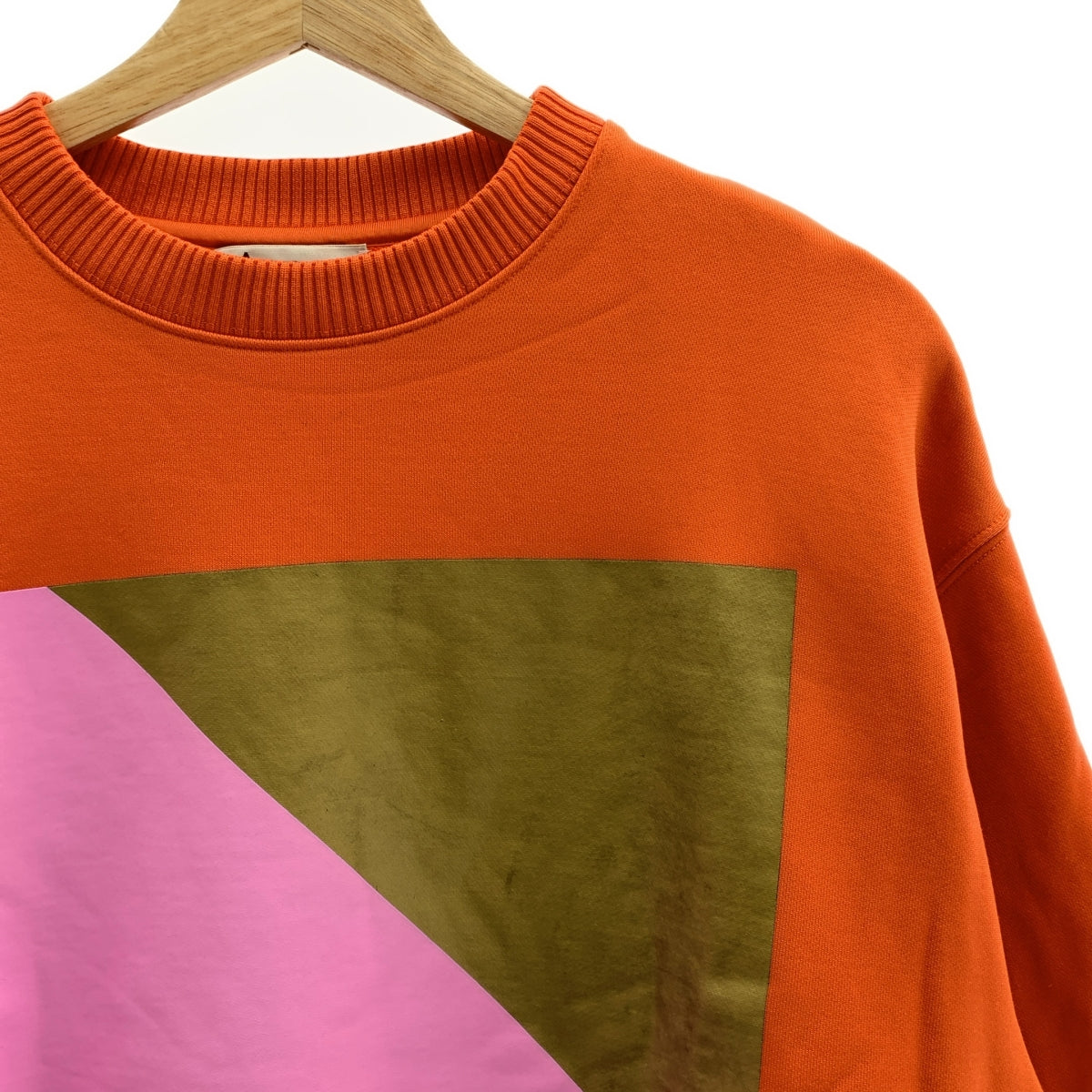 Acne Studios / アクネストゥディオズ | コットン ナイロン グラフィック スウェット | XXS | オレンジ | メンズ