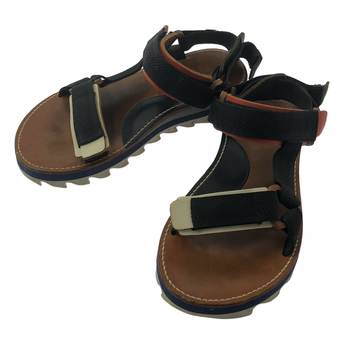 Hender scheme / エンダースキーマ | Webb ウェブ レザー ナイロンストラップ シャークソールサンダル | 5 | ブラウン | メンズ