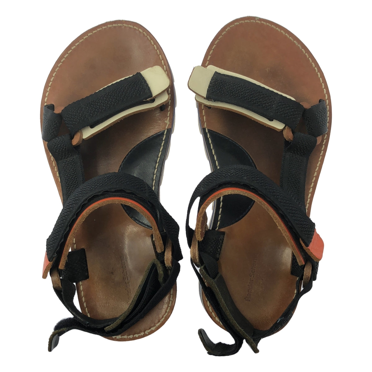Hender scheme / エンダースキーマ | Webb ウェブ レザー ナイロンストラップ シャークソールサンダル | 5 | ブラウン | メンズ