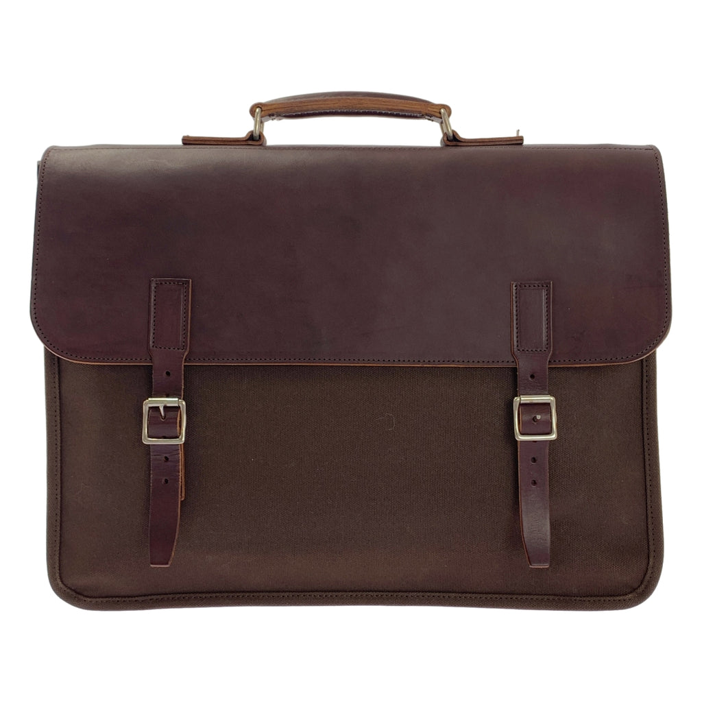 COMME des GARCONS HOMME / 콤데 갤슨 옴므 | 가죽 전환 캔버스 서류 가방 가방 |