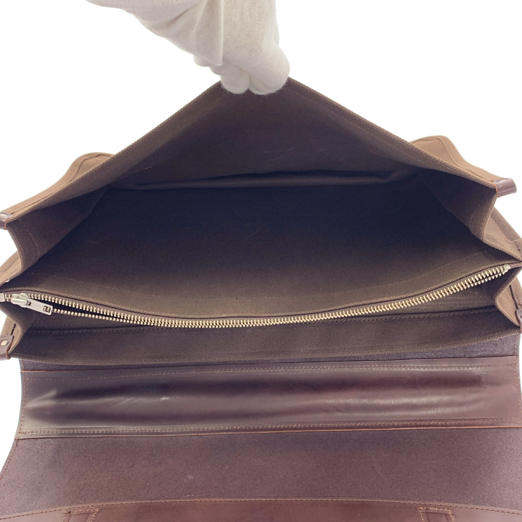 COMME des GARCONS HOMME / 콤데 갤슨 옴므 | 가죽 전환 캔버스 서류 가방 가방 |